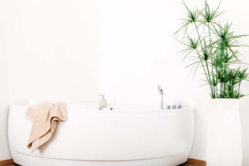 Hoekbad Oliver mat wit met whirlpool 150x150cm