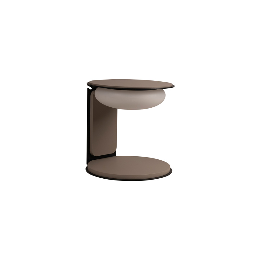 Lampe de table - Ø20cm - LED dimmable - 1x9W 3000K - Taupe