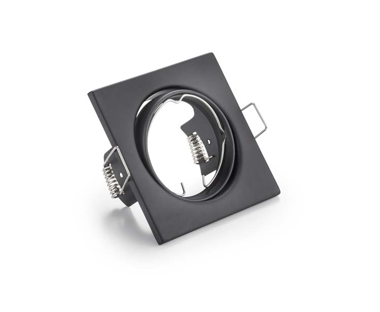 Spot encastré noir mate excl lamp LED mogelijk max. 15W 9x9cm