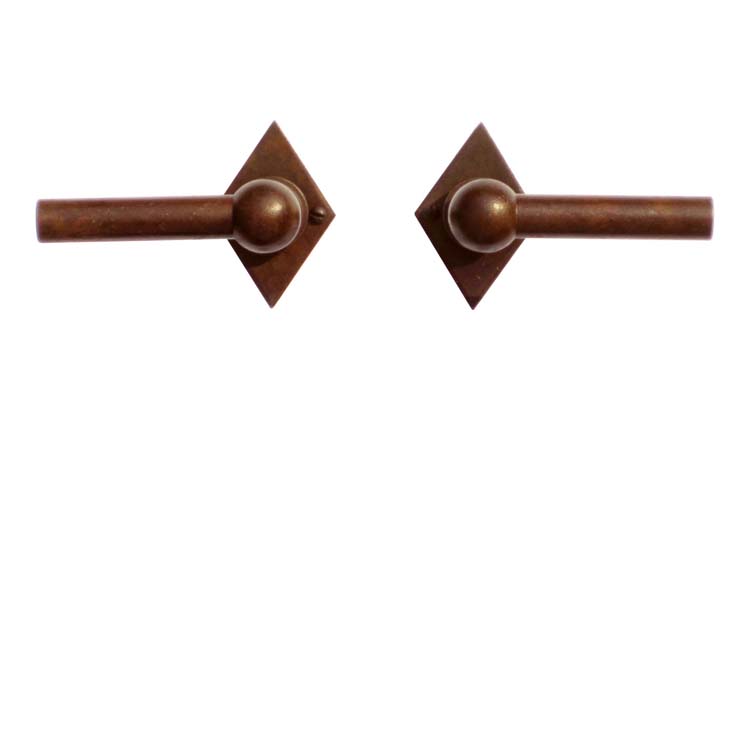 Poignée de porte pienza nouveau L+L rouille carreau sans rosace