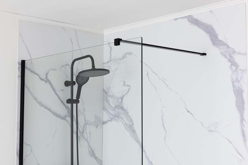 Douchepaneel Milo Slate SMC marmer wit 91,4x243,8cm