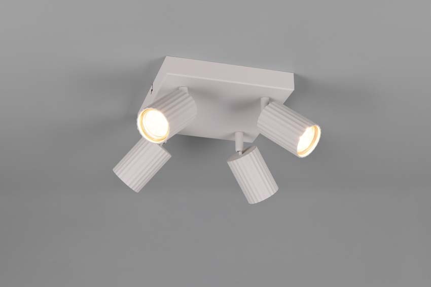 Spot en saillie - Gris - 20x20x14cm - Dimmable - GU10 - 4x10W
