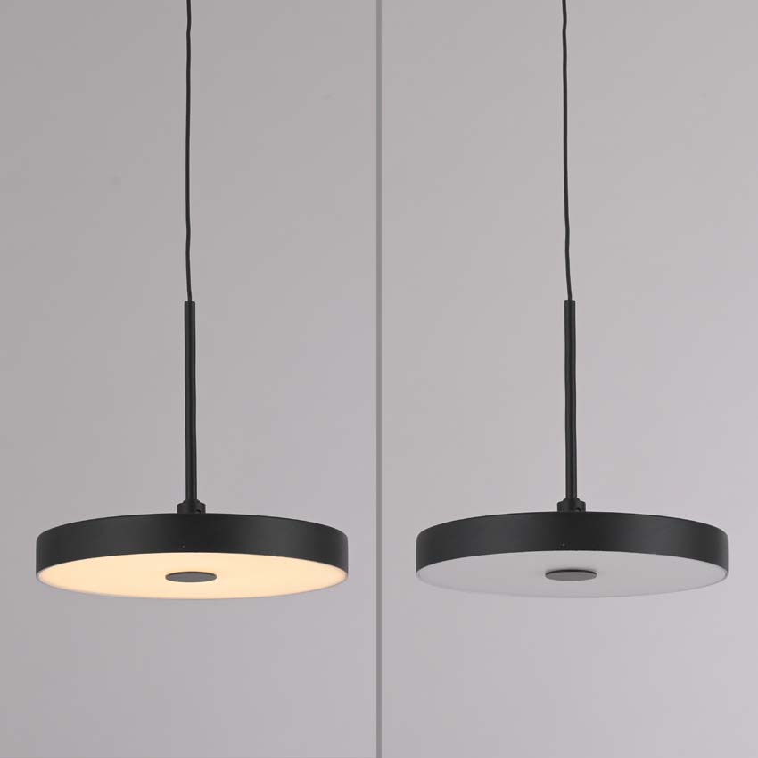 Suspension Easy Lift - Noir - Ø15,2cm - Dimmable - 1x6,8W - 3000K