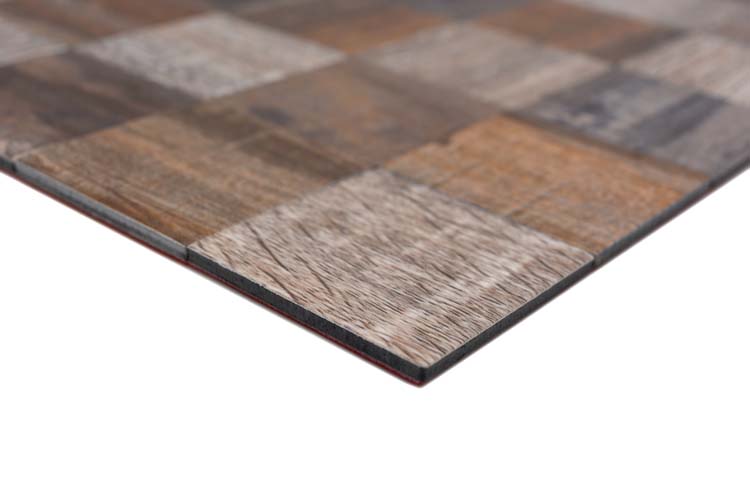 Mosaïque Mix aspect bois mat 30,5x30,5cm