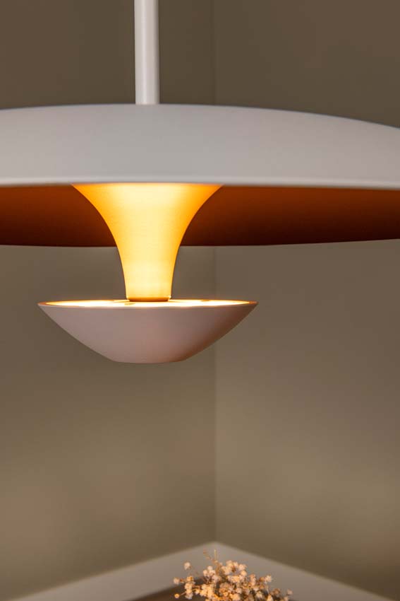 Lucide Premium Kenneth - Suspension - Ø40cm - LED dimmable - 1x12W 2700K - Blanc