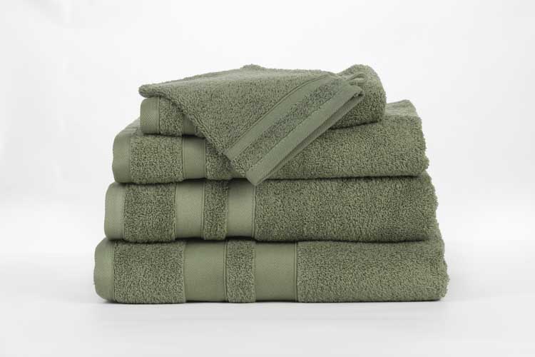 Serviette de bain Cosibel en coton vert 70x140cm qualité hôtelière
