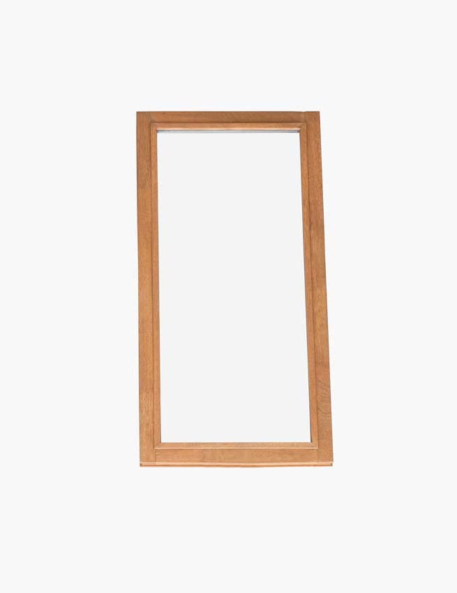Vast raam hout Meranti Trae 46mm naturel maatwerk