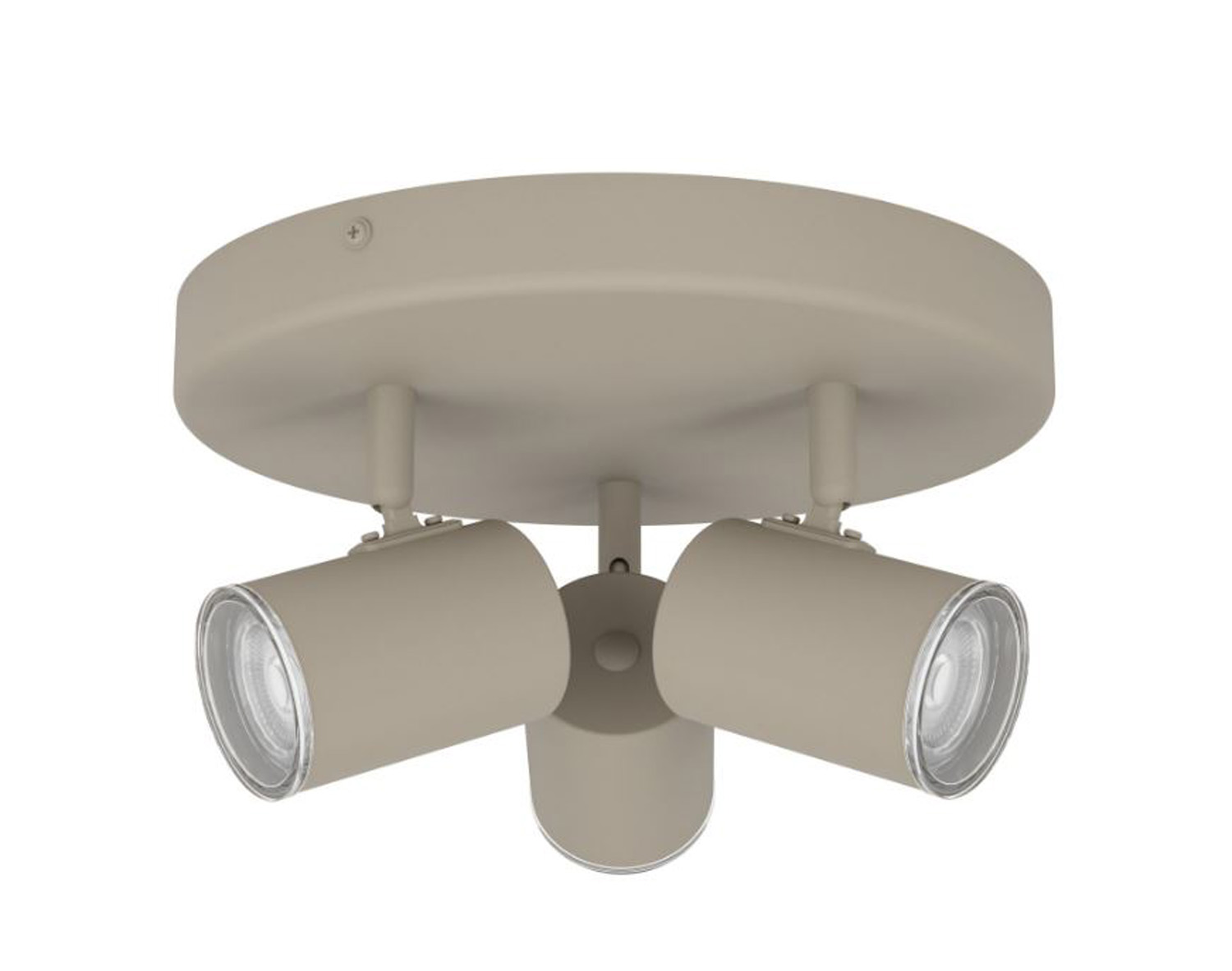 Spot en saillie - sable - Ø25xH13cm - 3xGU10 max. 5W - IP44 - ampoules non incluses