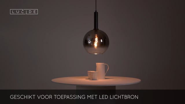 Lucide MARIUS - Hanglamp - Ø 30 cm - 1xE27 - Zwart