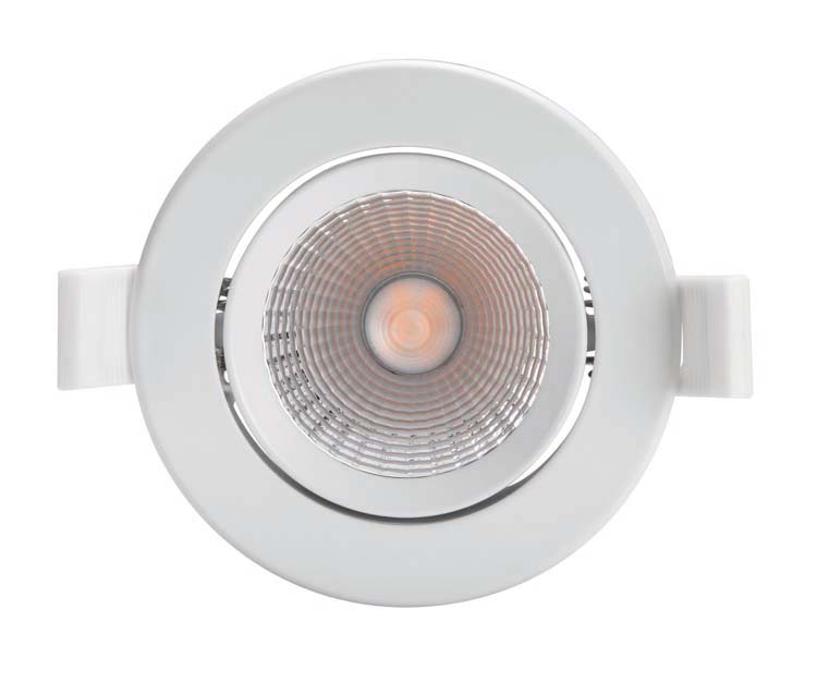 Spot encastrable - blanc - Ø8,5xH5,5cm - dimmable - LED - 3x5,5W - 2700K