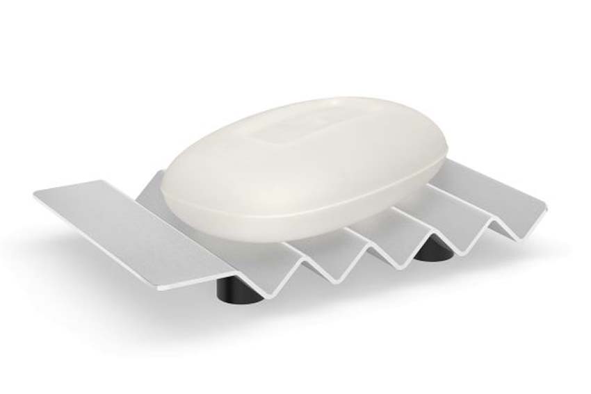 Zeepschaal Zack Opeta RVS zilver 14x9,5cm