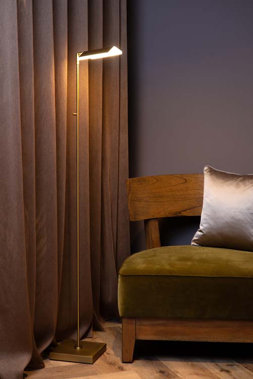 Lampadaire - or - H134cm - LED - 12W - 2700/4000K