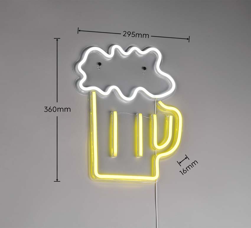 Wandlamp - Bier - 29,5x1x36cm - LED - 1x5W
