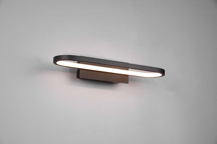 Ecl. salle de bains appl murale LED noir IP44 17W 1700lm