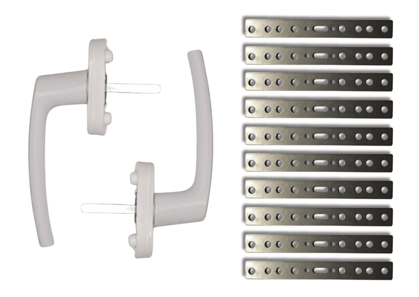 Accessoires complèt pour fenêtre coulissante en pvc blanc sur mesure