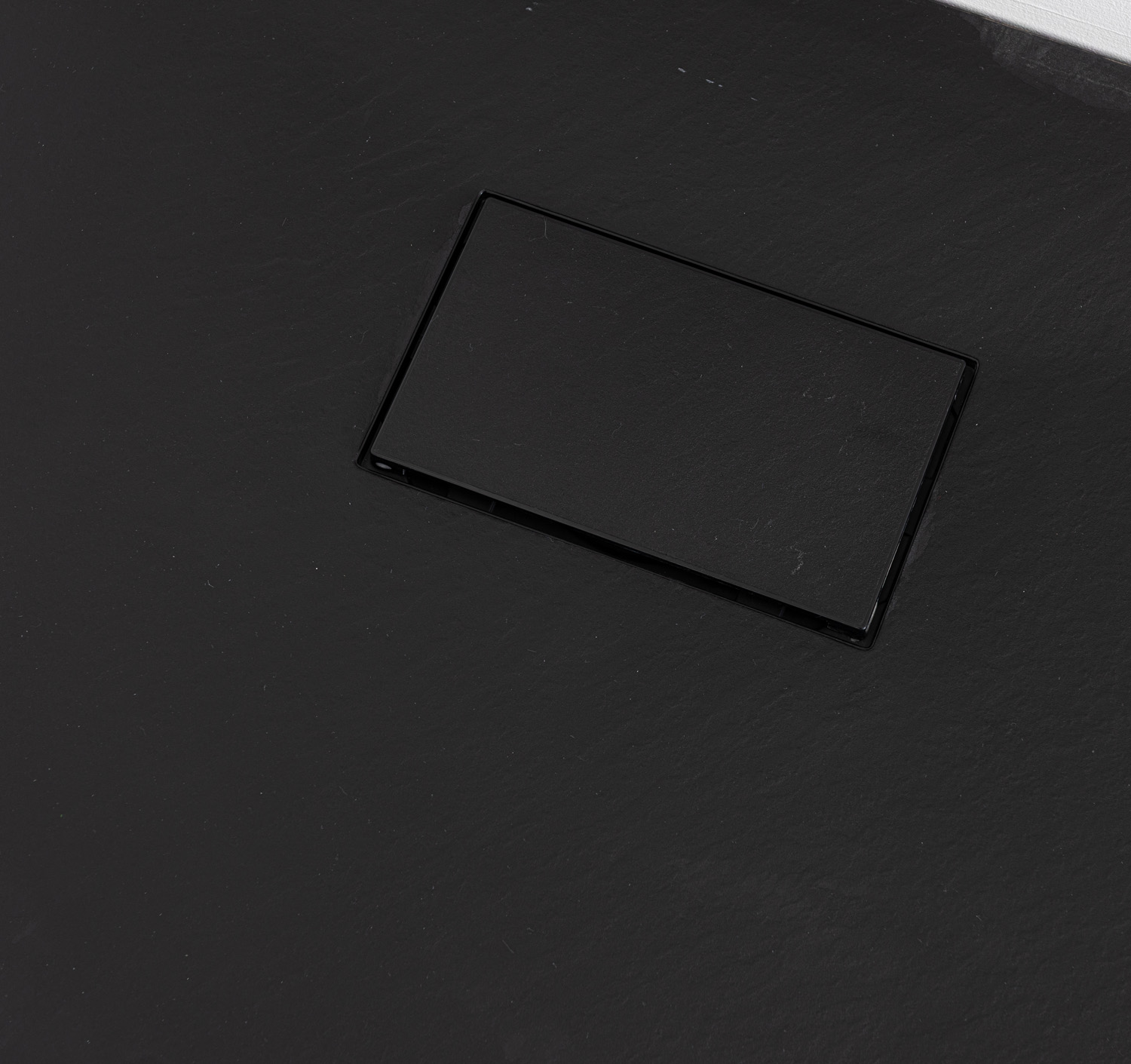 Douchebak Moby SMC mat zwart leisteenlook 120x80cm