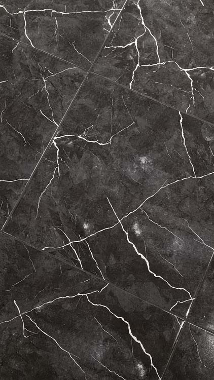 Vloer- en wandtegel Apollo Marmi marmerlook glanzend zwart 50x50cm