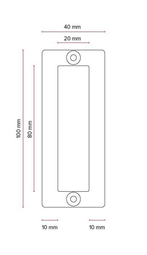Deurgreep schelp wit voor schuifdeur 100mm