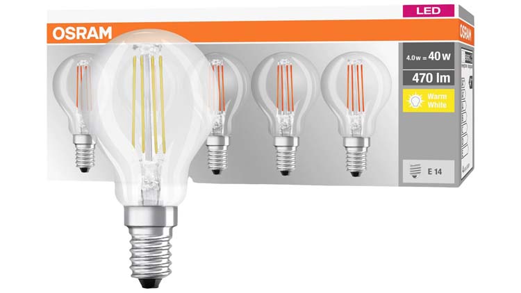 Led lamp Osram E14 470 lumen 4W set 5 stuks