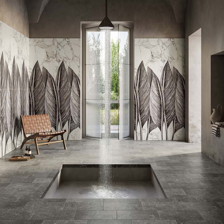 Vloer- en wandtegel Di Pietra Nero antraciet 40x60cm