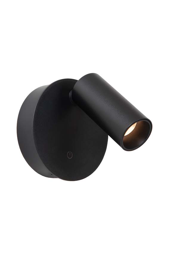Oplaadbare wandspot Rune - zwart - Ø8,1cm - LED Dimbaar - 1x2W - 2700K/4000K - magnetisch