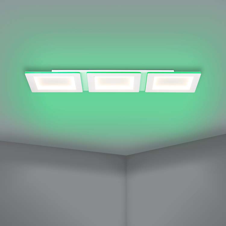 Plafonnier - blanc - 120x30cm - dimmable - LED - 1x42,5W - 2700-6500K + RGB