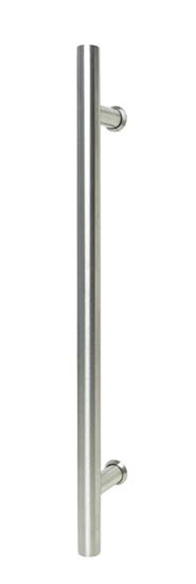 Complete glazen binnendeur Skyline Night mat 83x201cm inox ronde trekker + scharnieren