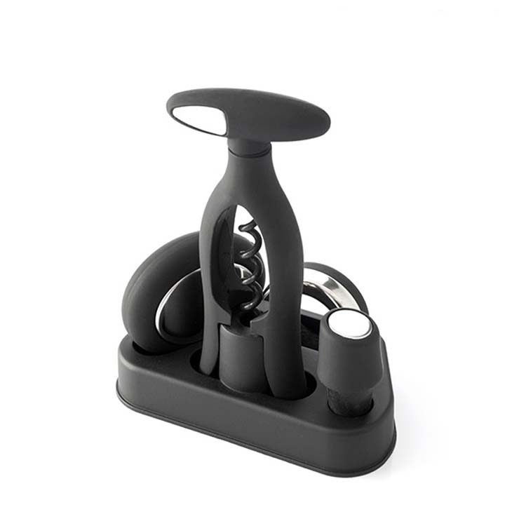 Tire-bouchon à vis avec accessoires noir