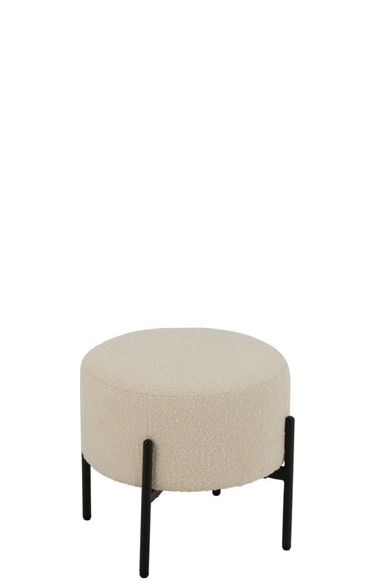Tabouret Boucle blanc