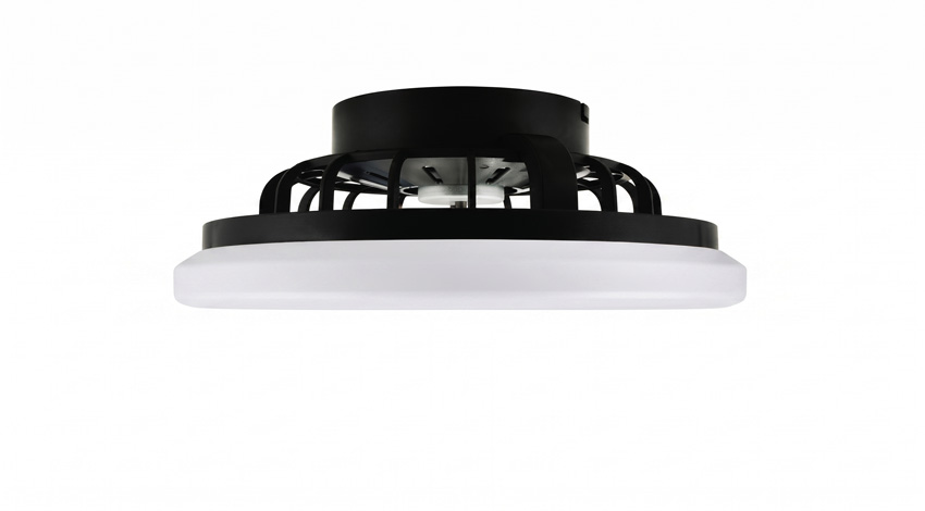 Plafondlamp/ventilator - Ø38cm - LED dimbaar - CCT - 1x22W - 2700/6500K - zwart
