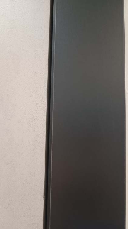 Porte intérieure complète Industrial béton 211,5x73cm tubulaire réversible + châssis noir 40cm