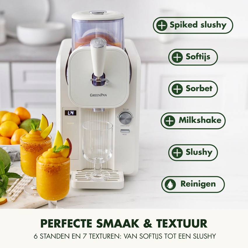 Machine à glace GreenPan Frost auto-réfrigérante crème 1,8L