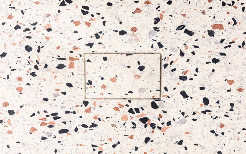 Receveur de douche Moby SMC aspect terrazzo 120x90cm