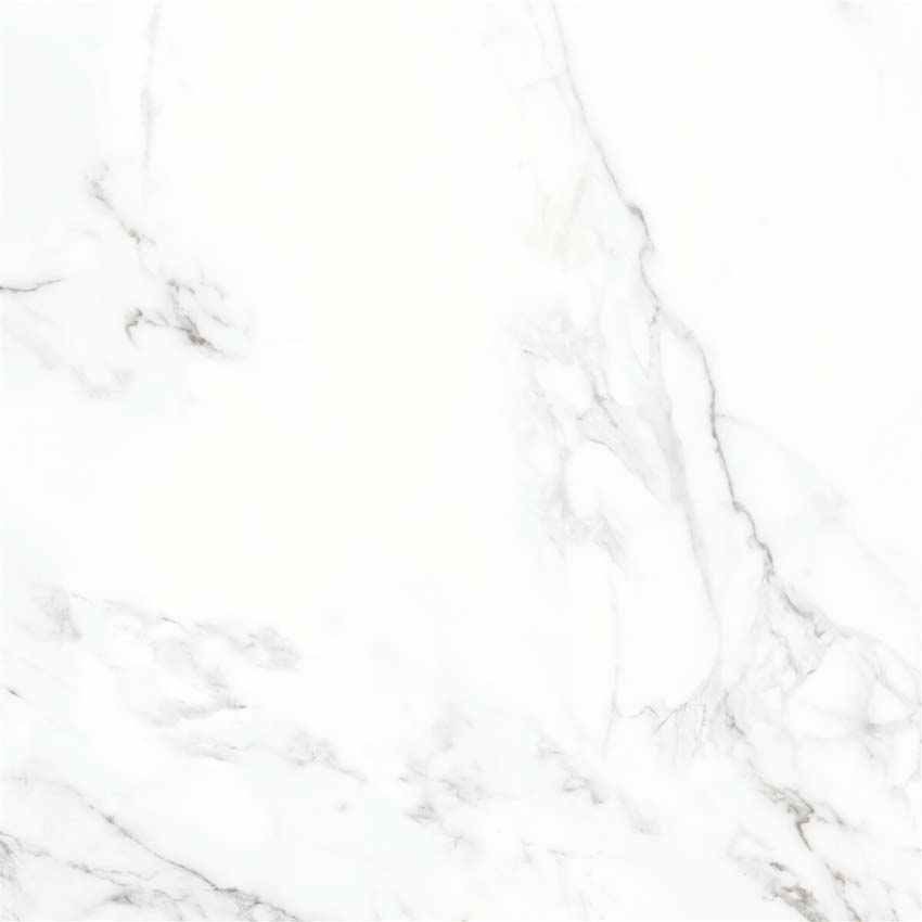 Carrelage de sol et mural Statuario imitation marbre blanc brillant 60x60cm