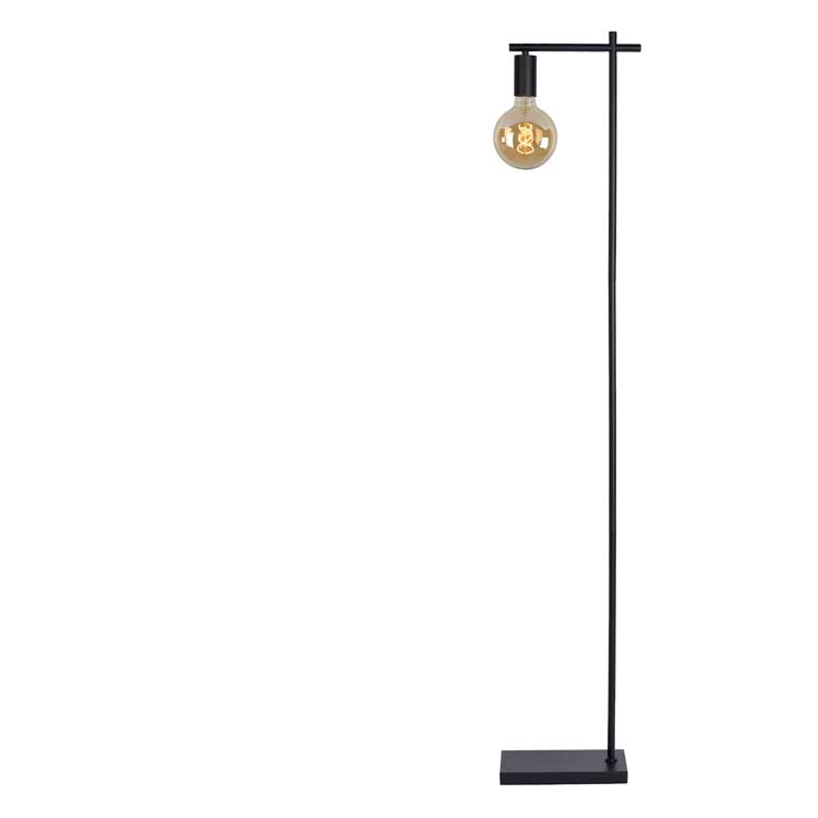 Vloerlamp retro - 1xE27 - 40W - Zwart