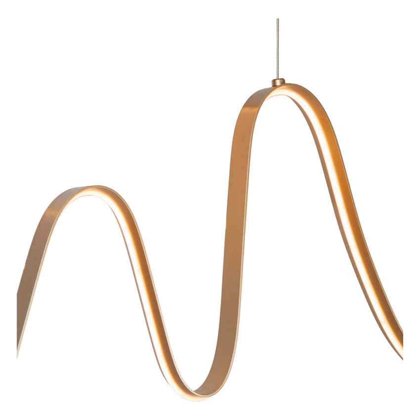 Lucide Premium LAMBADA - Suspension - LED Dim. - 1x33W 2700K/3200K - Or Mat / Laiton