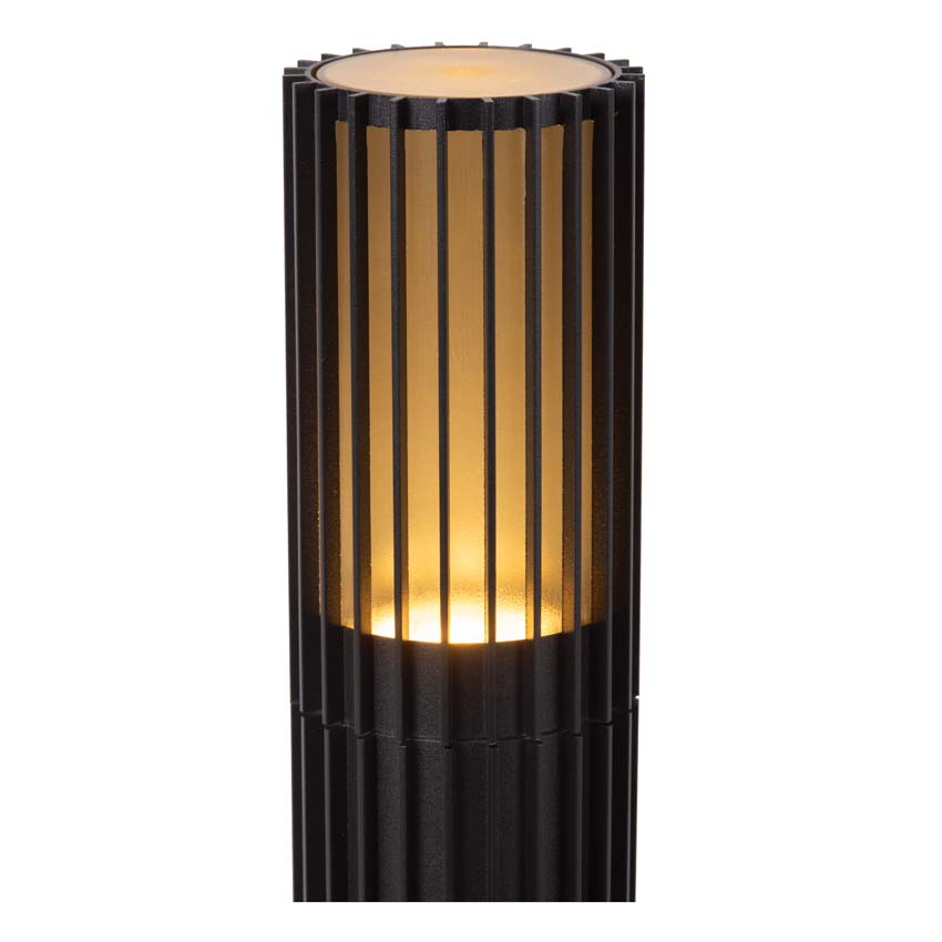 Lucide Essential Timbala - Borne lumineuse - 1xGU10 - IP44 - Noir