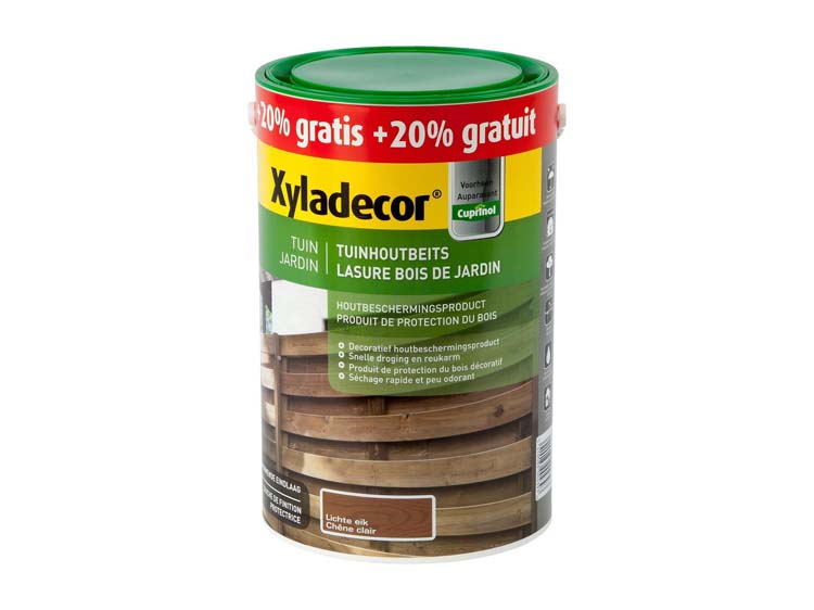Xyladecor tuinhuisbeits lichte eik 5L+1L Gratis
