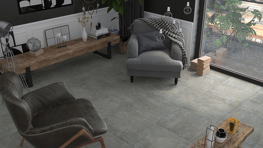 Carrelage de sol et mural Core gris mat 60x60cm
