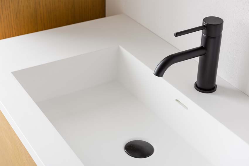 Meuble de salle de bains Waldorf chêne suspendu avec lavabo simple blanc mat 90cm