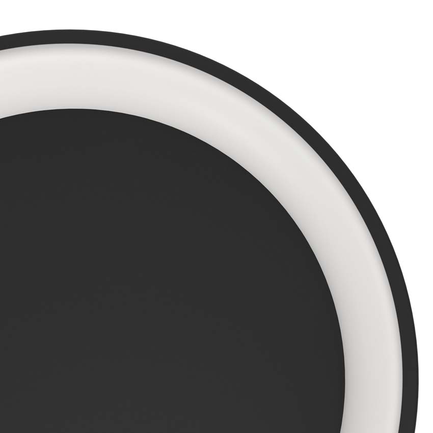 Plafonnier - Noir - Ø35cm - Dimmable - LED - 1x18W - 2700-6500K - télécommande