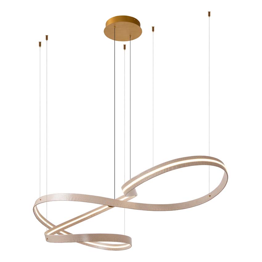 Lucide Premium Slalom - Suspension - LED dimmable - CCT - 1x80W 2200K/4000K - Beige