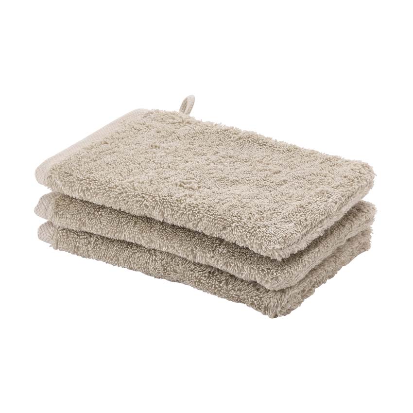Gant de toilette Aquanova London coton Égyptien lin 16x22cm