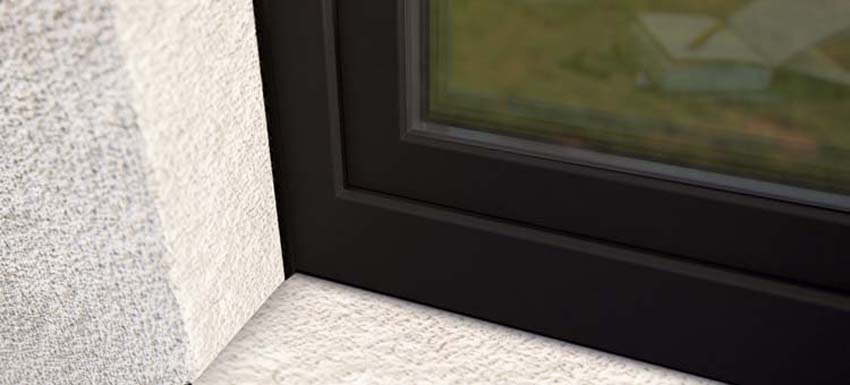 Draaikiepraam pvc Deceuninck Elegant Infinity zwart/zw L MW Draaikiepraam pvc Deceuninck Elegant Infinity zwart/zw L MW