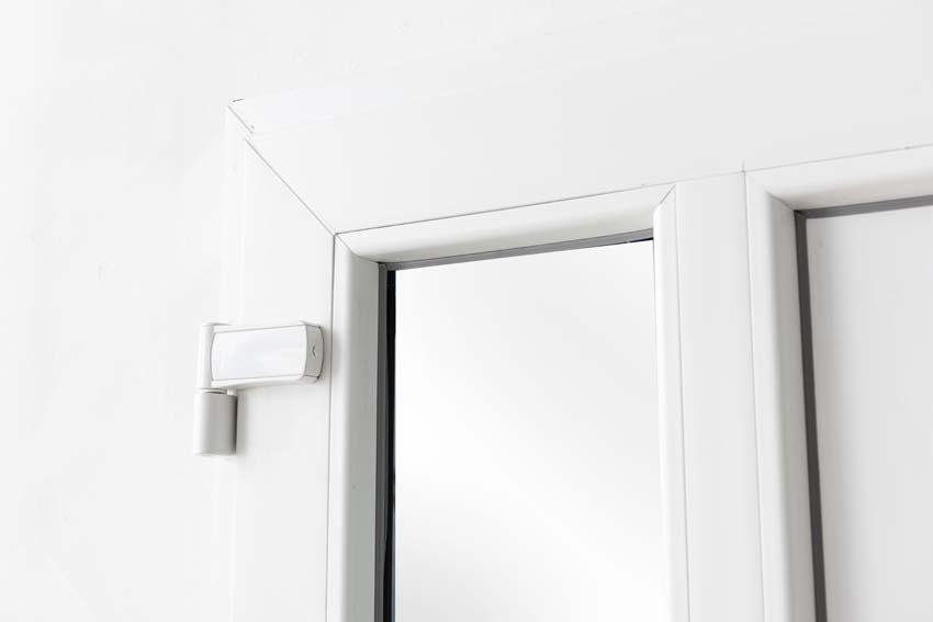 Porte extérieure Lumeo PVC vitrage mat blanc 1000x2000mm gauche