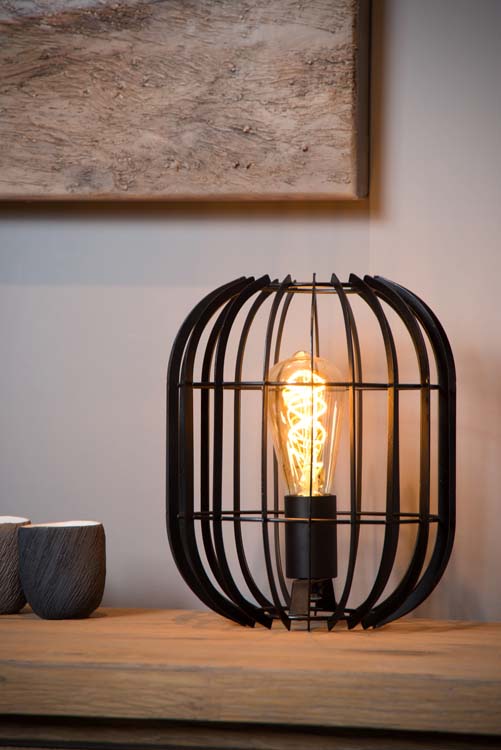 Lampe de table - noir - Ø22cm - E27 - 40W