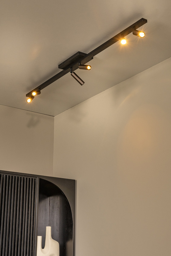 Plafondspot - 118,4x10x15,7cm - G9 - 6x3,8W - Koffie