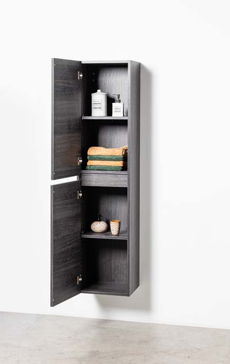 Kolomkast Dotan donkere eik hangend 185x40x32cm