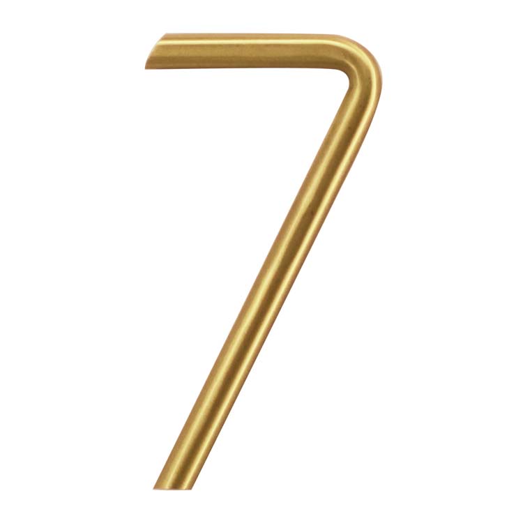 Numéro de maison rond 7 cuivre mat