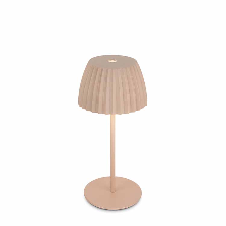 Lampe de table Elvoro - beige - 20cm - dimmable - LED - 1.5W - 2700K - IP44 - USB